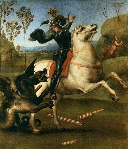 RAFFAELLO Sanzio St George Fighting the Dragon Spain oil painting art
